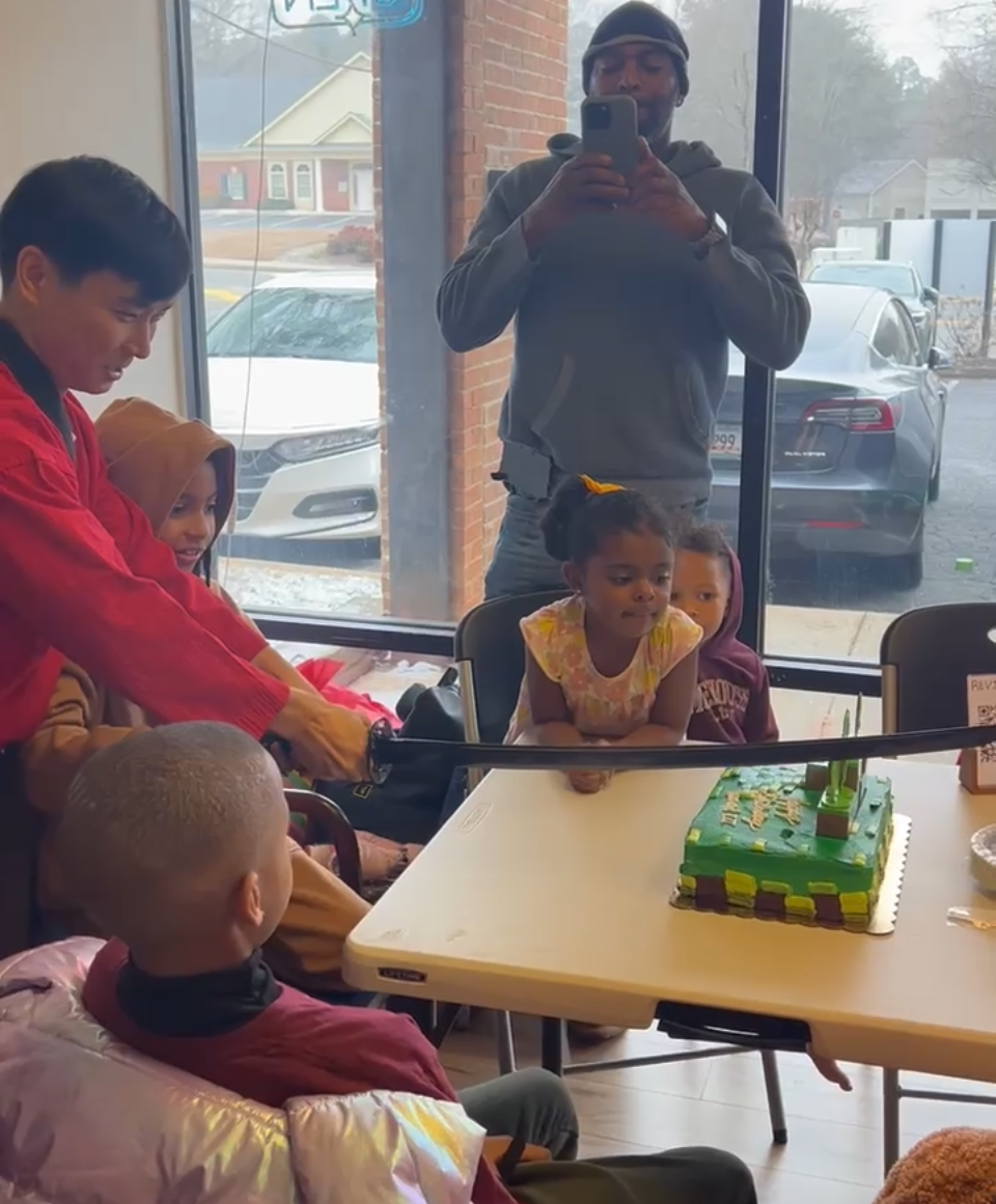 Birthday Cake Cutting with Sword - Howard